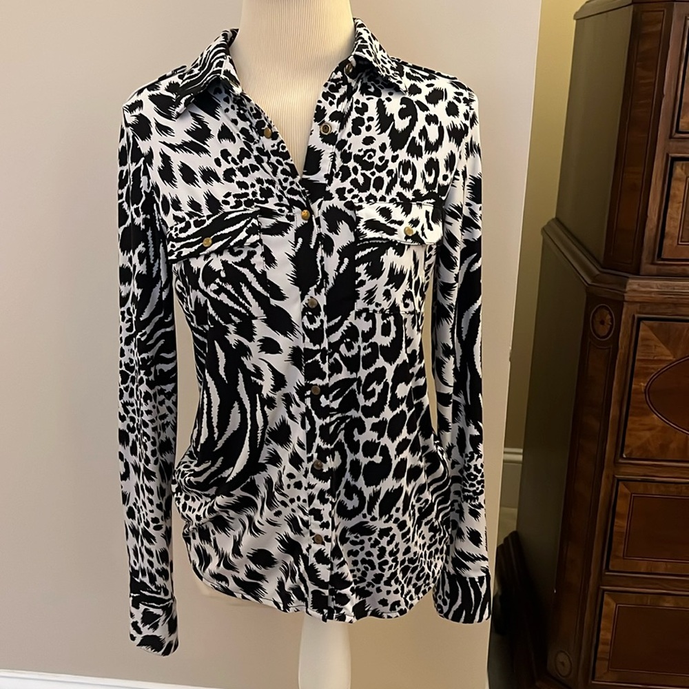BCBGMaxAzria Black and White Top